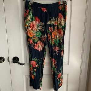 Floral Baggy Trousers Pants